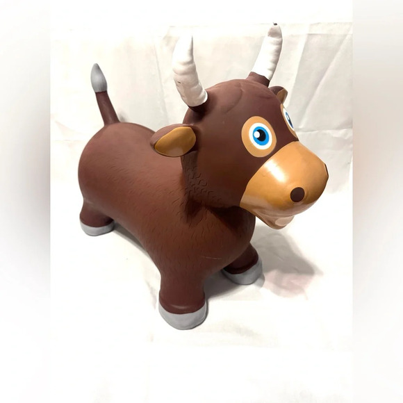 Waddle Bull Bouncer Inflatable Ride on Toy Hopper Brown (FB101546) - Picture 7 of 7
